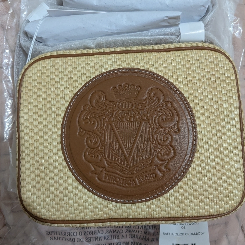 Veronica Beard Raffia Click Crossbody NWT - Picture 8 of 12